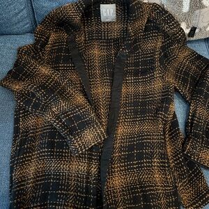 GAP Men's Black and Brown Textured Blazer